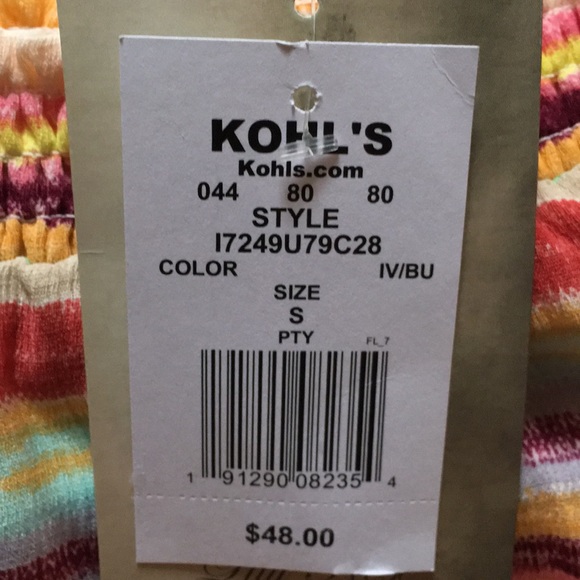 Rainbow striped cut out shoulder dress - Picture 3 of 4